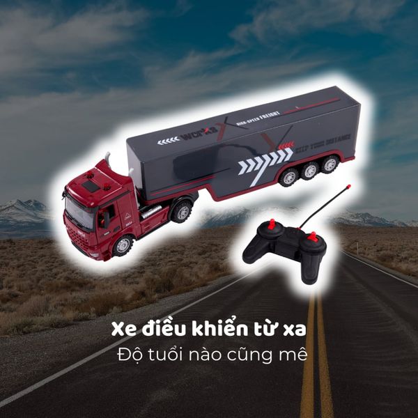 Đồ chơi xe container điều khiển từ xa Transport Truck – Mô hình xe đầu kéo cỡ lớn (55 cm)