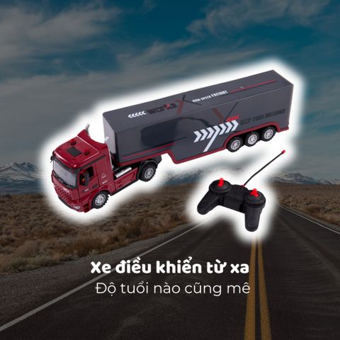 Đồ chơi xe container điều khiển từ xa Transport Truck – Mô hình xe đầu kéo cỡ lớn (55 cm)