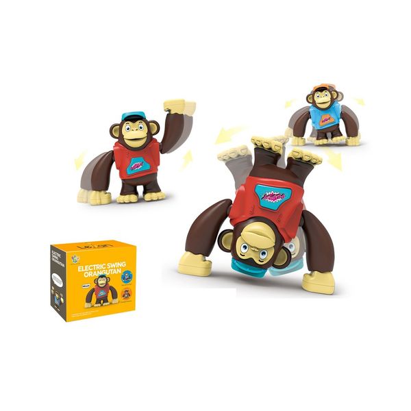 Khỉ nhún nhảy biết nhào lộn, vui nhộn, có nhạc & đèn – monkey electric tumble toy