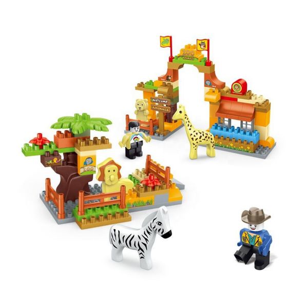 Bộ đồ chơi lắp ráp sở thú – Zoo Building Blocks, nhiều con vật và mô hình sinh động