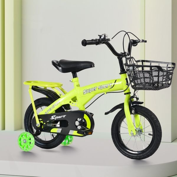 Xe đạp trẻ em 16 inch - bánh phụ, giỏ trước, khung thép chắc chắn