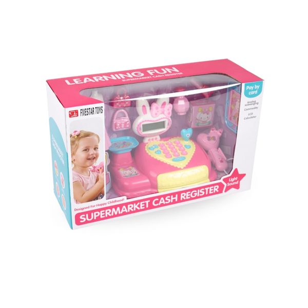 Bộ đồ chơi máy tính tiền siêu thị – Supermarket Cash Register, có đèn & âm thanh, phụ kiện thời trang cho bé