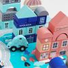 Bộ đồ chơi Montessori đầu đời – Khối gỗ xây dựng thành phố, phát triển tư duy và kỹ năng cho bé