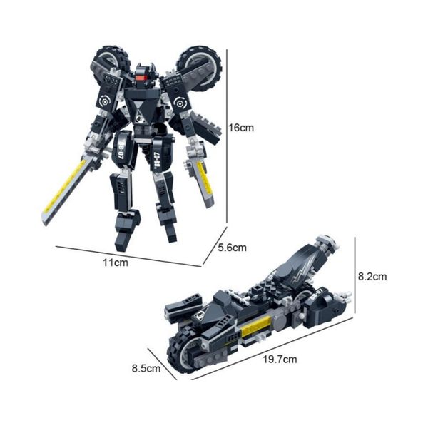 Đồ chơi lắp ráp robot biến hình BanBao 6319 – bộ robot mech II 2in1 (255 chi tiết)