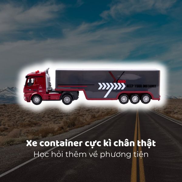 Đồ chơi xe container điều khiển từ xa Transport Truck – Mô hình xe đầu kéo cỡ lớn (55 cm)