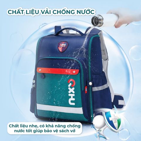 Balo chống gù học sinh tiểu học cho bé trai bé gái – siêu nhẹ, chống nước, ngăn rộng