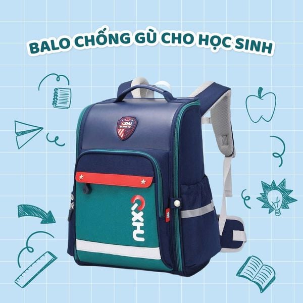 Balo chống gù học sinh tiểu học cho bé trai bé gái – siêu nhẹ, chống nước, ngăn rộng