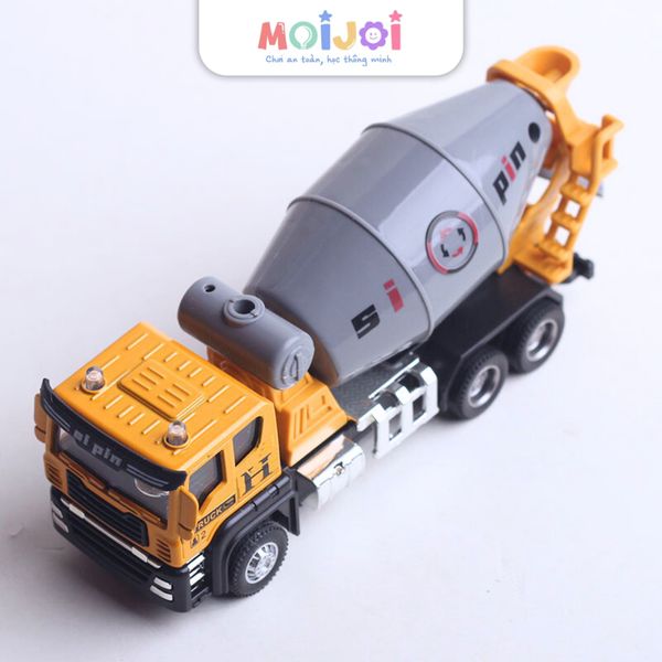 Xe công trình mô hình kim loại 1:50 – Xe ben / Xe trộn / Xe cẩu / Xe xúc – Bánh lăn, chi tiết chân thực