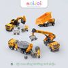 Xe công trình mô hình kim loại 1:50 – Xe ben / Xe trộn / Xe cẩu / Xe xúc – Bánh lăn, chi tiết chân thực