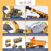 Xe công trình mô hình kim loại 1:50 – Xe ben / Xe trộn / Xe cẩu / Xe xúc – Bánh lăn, chi tiết chân thực