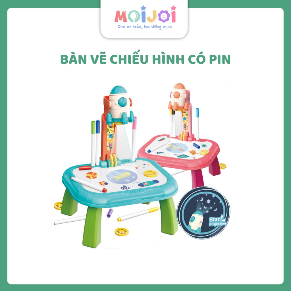 Bàn vẽ chiếu hình tên lửa – kích thích tư duy & sáng tạo cho bé