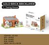 Bộ mô hình STEAM Xây Gạch Thật Gold Brick Bricklayer (Pool Villa, XC-A10, 200+ chi tiết)