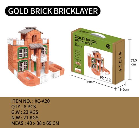 Bộ mô hình xây dựng Gold Brick Bricklayer – Biệt thự 3 tầng sang trọng