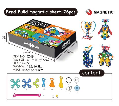Bộ lắp ráp uốn dẻo nam châm Bend Build – 76 chi tiết sáng tạo mô hình