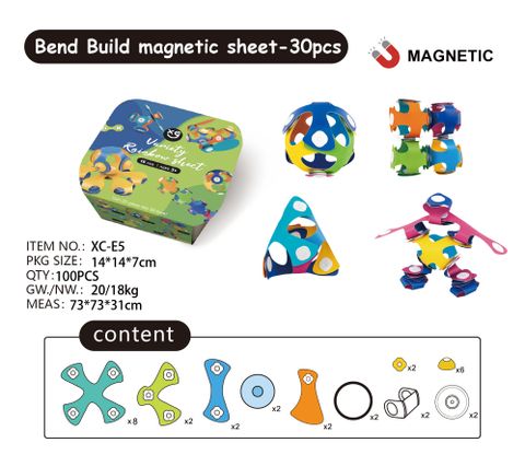 Bộ lắp ráp uốn dẻo nam châm Bend Build – 30 chi tiết sáng tạo mô hình