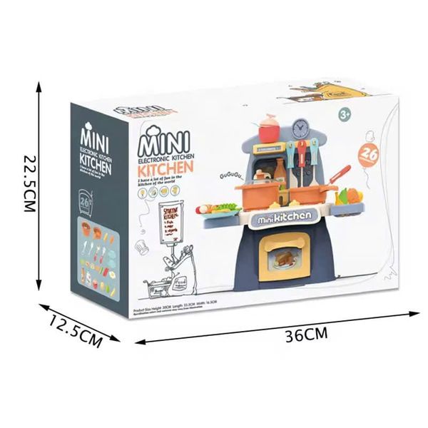Bộ đồ chơi nhà bếp mini điện tử – mini kitchen (phiên bản xanh navy)