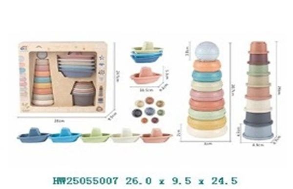 Bộ xếp hình cầu vồng montessori đa dạng hình khối – phát triển trí tuệ & tư duy cho bé