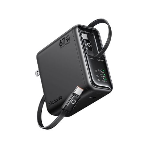Củ Sạc Nhanh MCDODO FreeGo Pro CH-863 67W (1*Type-C port + 2*Type-C 80cm built-in cable)
