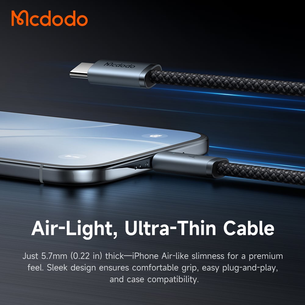 Cáp C to C Mcdodo CA-708 Cab Luma 240W đầu cắm mỏng - ảnh 3