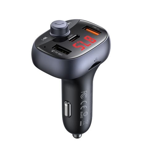 Tẩu Sạc Cho Ô Tô Kiêm Bluetooth + FM MCDODO CarGo Series CC-595 72W (1*Type-C + 2*USB-A port, Smart Display)