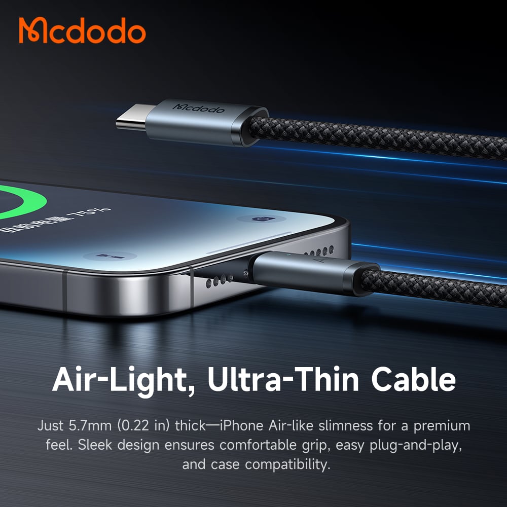 Cáp C to Lightning Mcdodo CA-778 Cab Luma 36W đầu cắm mỏng - ảnh 3