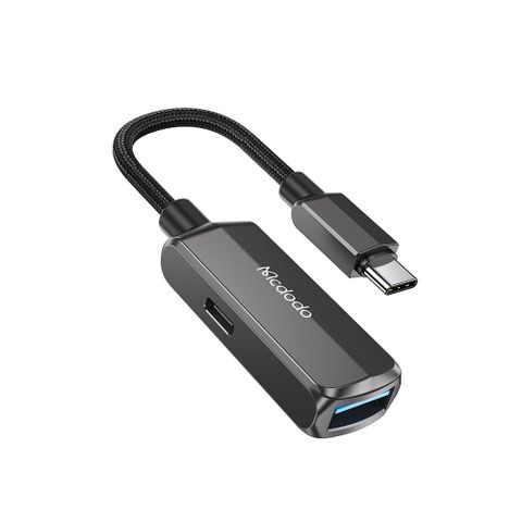 Cáp Chuyển Type-C OTG Đa Năng 2 in 1 MCDODO CA-2830 (Type-C to Type-C + USB3.0 5Gbps, 13cm, 60W Max Output)