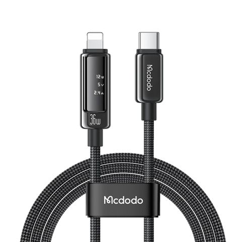 Cáp Sạc Nhanh C to Lightning MCDODO Cab Vision series CA-888 36W (OLED Screen Display, 1.2m, 480Mbps)