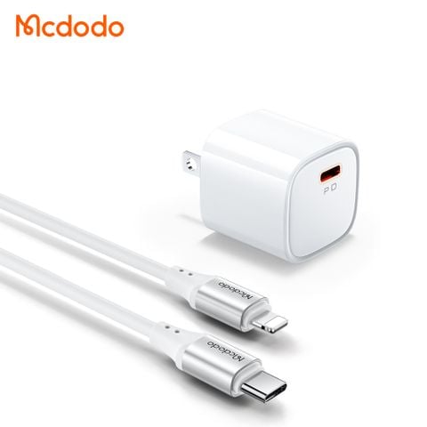 Bộ Sạc Nhanh Kèm Cáp MCDODO CH-400 20W (C to C/C to Lightning cable)