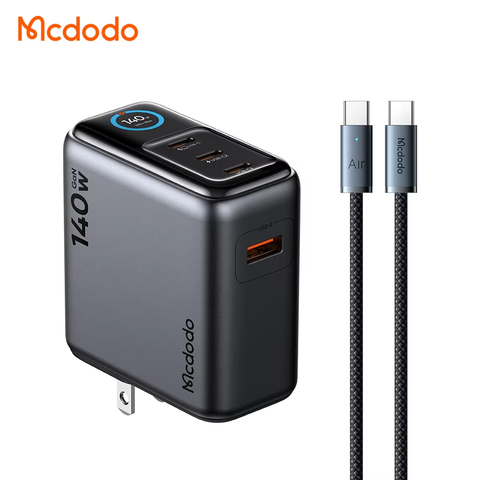 Củ Sạc Nhanh MCDODO Gana Ultra series CH-666 140W (Support AVS Protocol Charging, Support Samsung SFC3.0, 3*Type-C + 1*USB-A port, Smart LED Display)