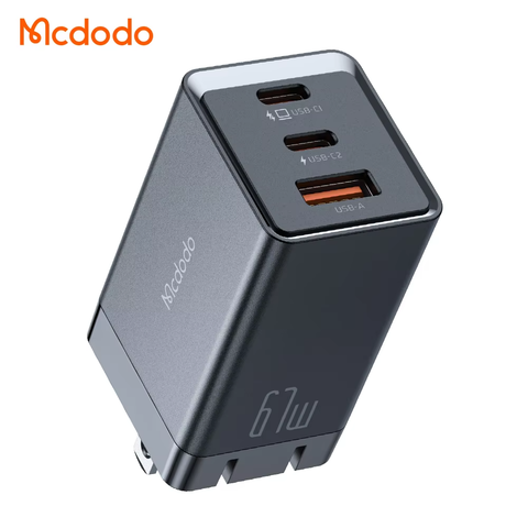 Củ Sạc Nhanh MCDODO CH-151 67W (2*Type-C + 1*USB-A port, GaN 5 Mini)
