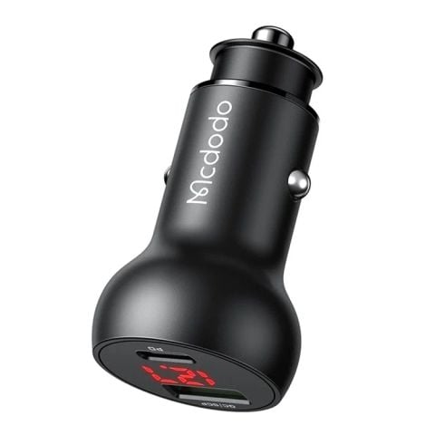 Tẩu Sạc Cho Ô Tô MCDODO CC-703 45W (1*Type-C + 1*USB-A ports, with LED Display)