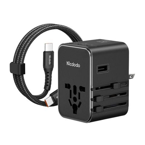 Củ Sạc Du Lịch Đa Năng MCDODO G5 Series CP-327 45W (3*Type-C + 2*USB-A, US/UK/EU/AU, with USB-C to USB-C Cable)