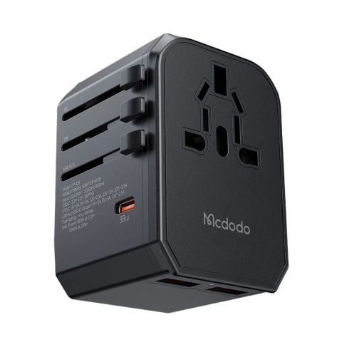 Củ Sạc Du Lịch Đa Năng MCDODO CP-429 33W (1*Type-C + 2*USB-A port + AC Socket, US/UK/EU/AU)