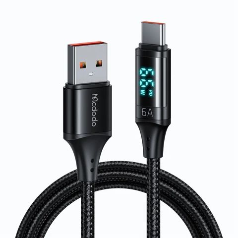 Cáp Sạc Nhanh USB to Type-C MCDODO CA-108 66W (1.2m, Digital Display, 6A, 480Mbps)