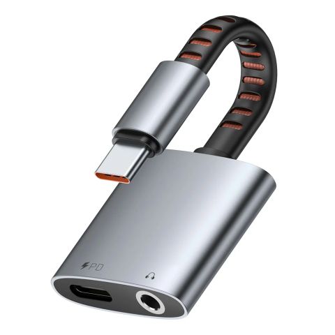 Đầu chuyển MCDODO CA-3120 MDD 2 in 1 Audio Adapter Cable USB-C to USB-C + DC3.5mm Charging Audio Converter