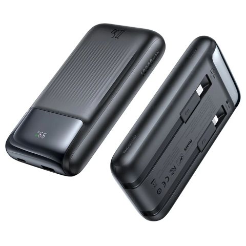 Pin Dự Phòng MCDODO Youth Series MC-024 10000mAh 22.5W (Digital Display, With Built-In Type-C + Lightning cable, 1*Type-C + 1*USB-A port)