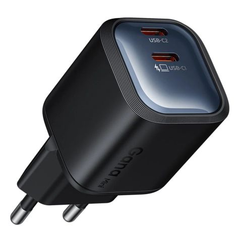 Củ sạc nhanh đa năng MCDODO CH-100 EU Plug 45W Ultimate Mini GaN Charger Dual USB C Fast Charging Power Adapter - Black