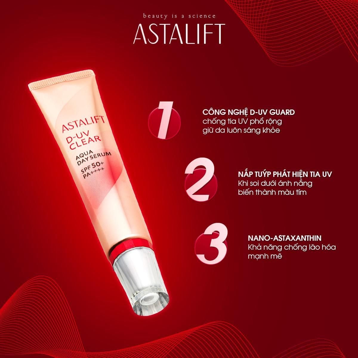  Kem Chống Nắng ASTALIFT D-UV Aqua SPF50+ PA++++ Dưỡng Trắng, Giữ Ẩm, Chăm Sóc Da Lão Hóa 30ml 