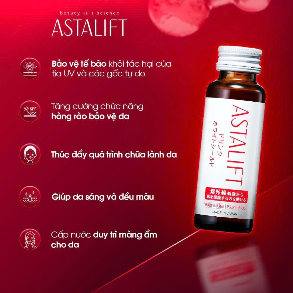  [Combo 20 chai] Nước Uống ASTALIFT Drink White Shield Collagen Dưỡng Da 