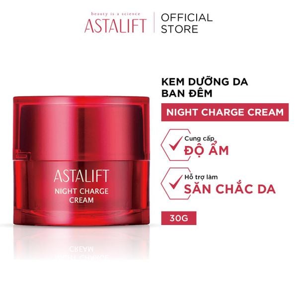  Kem Dưỡng Da Ban Đêm ASTALIFT Night Charge Cream Cung Cấp Ẩm, Hỗ Trợ Săn Chắc Da 30g 