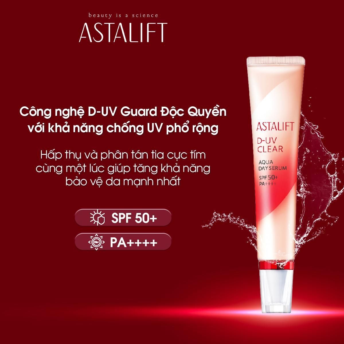  Kem Chống Nắng ASTALIFT D-UV Aqua SPF50+ PA++++ Dưỡng Trắng, Giữ Ẩm, Chăm Sóc Da Lão Hóa 30ml 