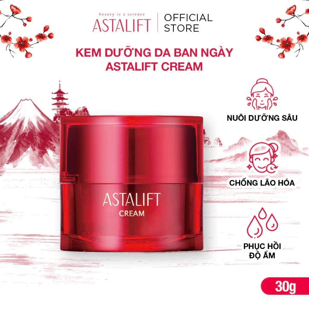  Kem Dưỡng Da Ban Ngày ASTALIFT Cream Cải Thiện Nếp Nhăn, Chăm Sóc Da Mịn Màng 30g 