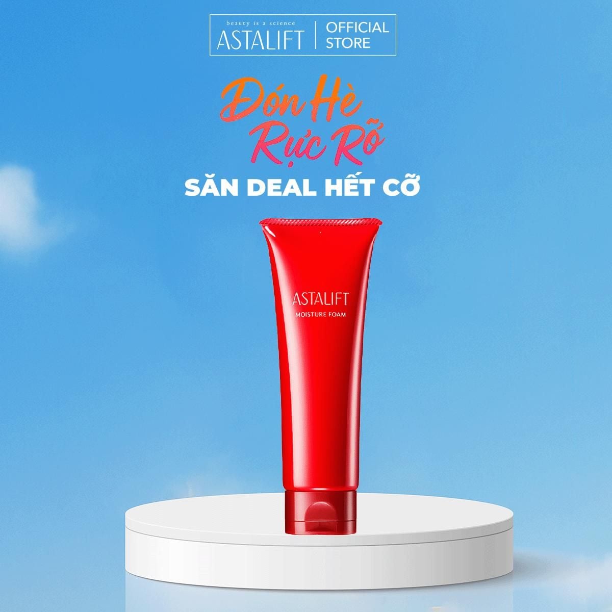  Sữa Rửa Mặt ASTALIFT Moisture Foam Làm Sạch Sâu, Giúp Giữ Ẩm Cho Làn Da 100G 