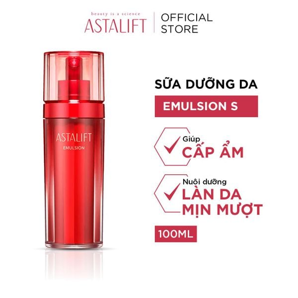  Sữa Dưỡng Da ASTALIFT Emulsion S Giúp Cấp Ẩm, Nuôi Dưỡng Làn Da Mịn Mượt 100ml 