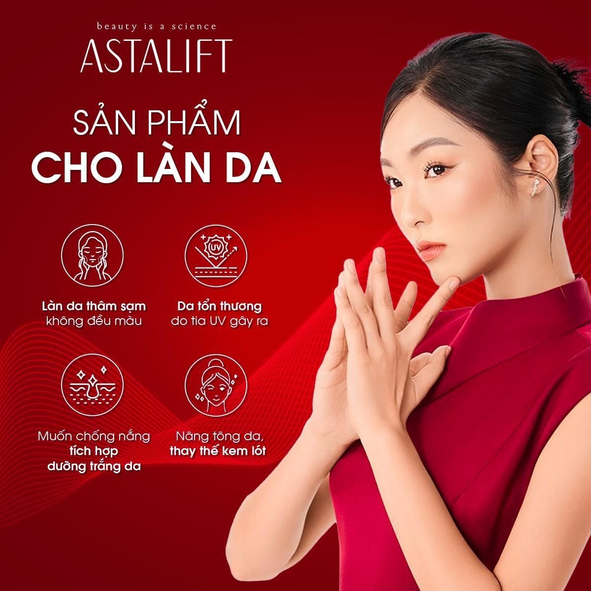  Kem Chống Nắng ASTALIFT D-UV Clear White Solution SPF50+ PA++++ Thay Thế Kem Lót, Chăm Sóc Da Hư Tổn 30ml 