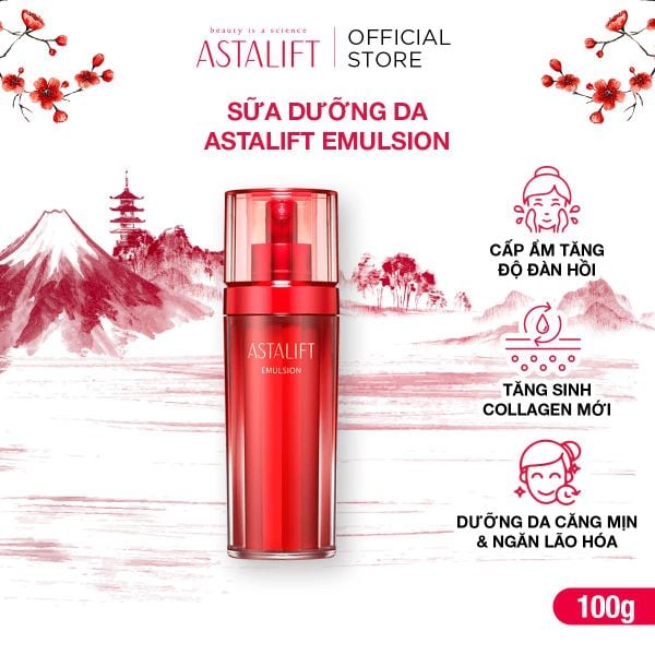  Sữa Dưỡng Da ASTALIFT Emulsion S Giúp Cấp Ẩm, Nuôi Dưỡng Làn Da Mịn Mượt 100ml 