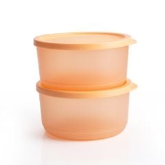 Bộ 2 hộp đựng thực phẩm Tupperware trữ khô và mát Stacking Round Medium 530ml
