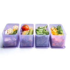 Bộ 4 hộp Tupperware trữ khô và mát Cubix Rectangle 3.1L