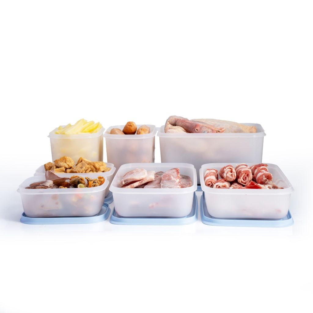 Bộ 7 hộp Tupperware trữ đông Gen II 450ml, 1L, 1.1L, 2.5L