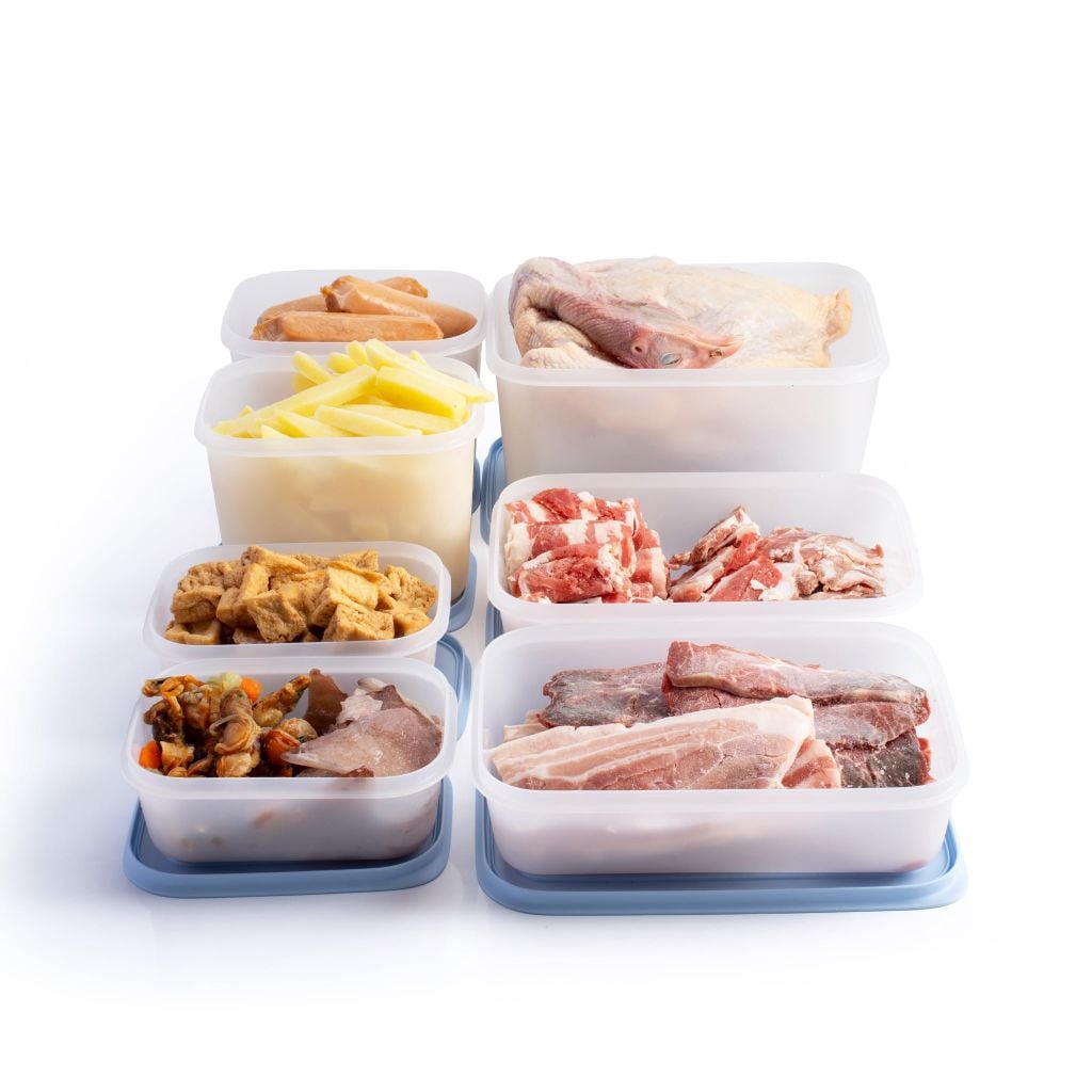 Bộ 7 hộp Tupperware trữ đông Gen II 450ml, 1L, 1.1L, 2.5L